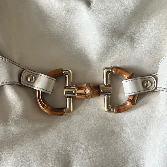 GUCCI  Leather Horse-Bit Amalfi Bag in Bone - Picture 2 of 5